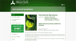 Desktop Screenshot of international-agrophysics.org